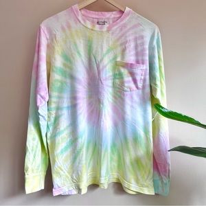 Oversized Pastel Tie Dye Long Sleeve Tee
